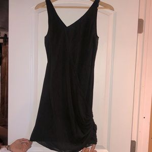 Alice + Olivia brown fitted mini dress w/ chiffon